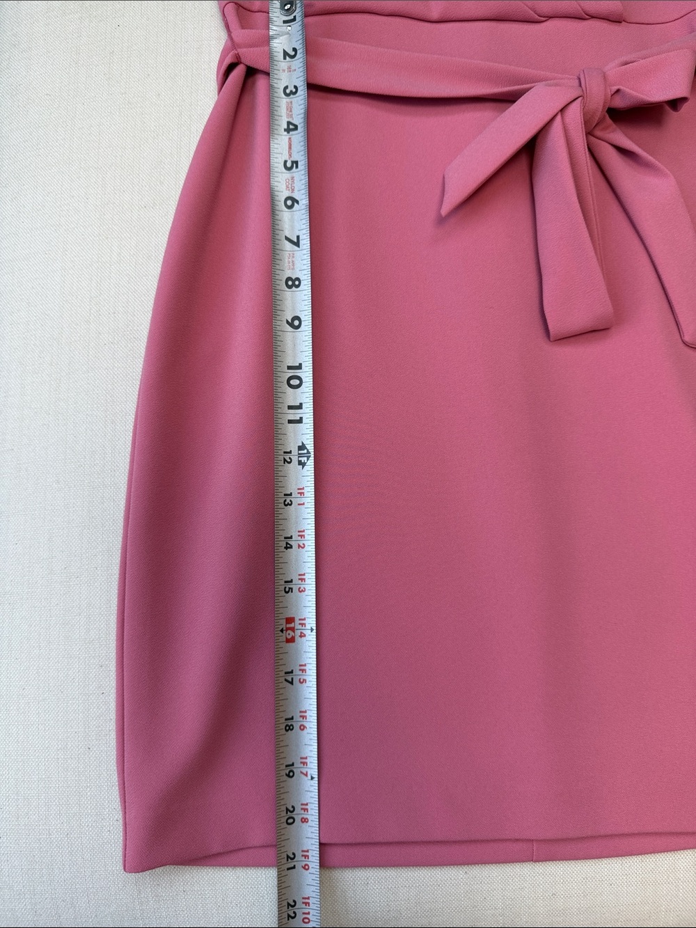 NWOT White House Black Market Pink Wrap-Front Dress with Waist Tie Size 2 - Picture 7 of 10